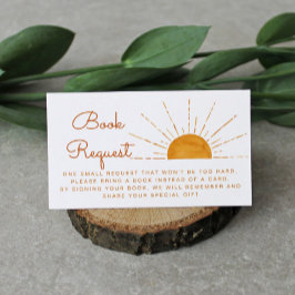 Buchanfrage Yellow Sun Baby Dusche Begleitkarte