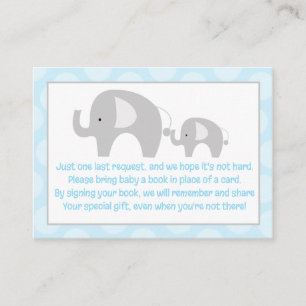 Buchanfragekarte "Blue/Grey Mod Elephant Enclosure Begleitkarte