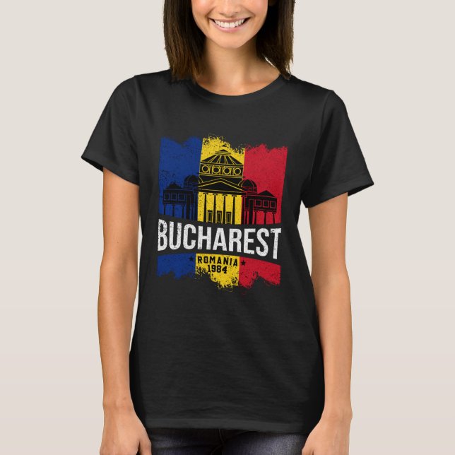 Bucharest Bucuresti Romania National Pride Patriot T-Shirt (Vorderseite)