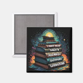 Buchauswahl Humor Quadrat Magnet