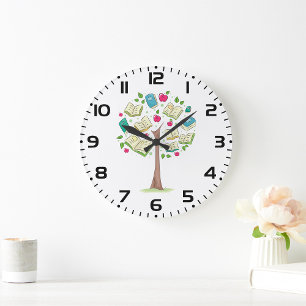 Buchbaum Große Wanduhr