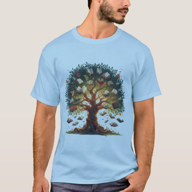 Buchbaumleuchte blau T-Shirt (Vorderseite)