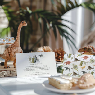 Buchbestellung   Kleine Dinosaurier-Babyparty Begleitkarte