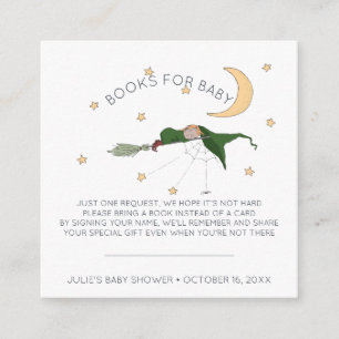 Buchbestellung Kleine Hexe Baby Shower Einlage Begleitkarte