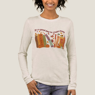 Buchbuch Liebhaber Shirt, Kürbiskur und Herbstlaub Tri-Blend Shirt