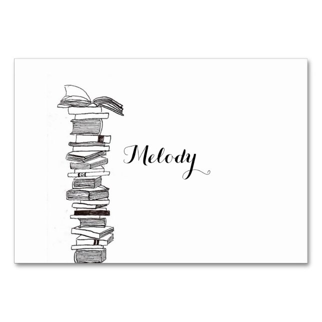 Buchbuchung Hochzeitstisch / Platzkarte Tischnummer (Vorderseite)