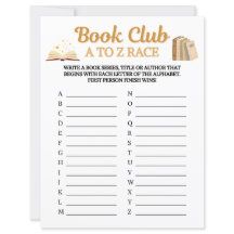 Buchclub A bis Z-Rennspiel