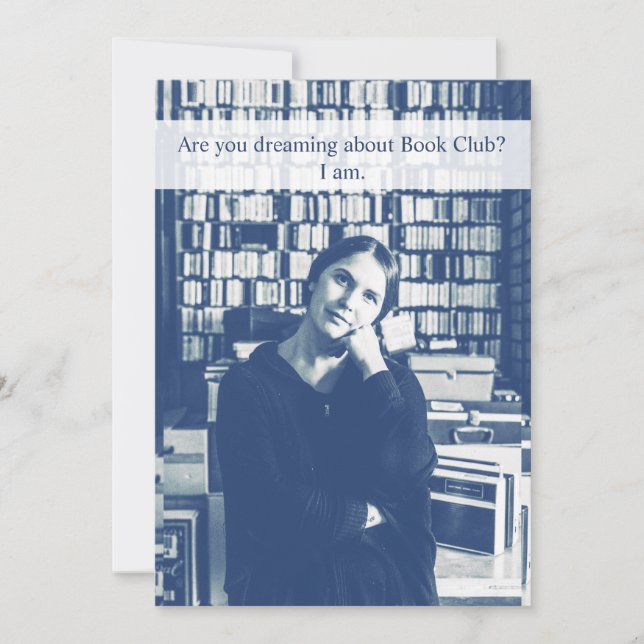 Buchclub Funny Custom Einladung (Vorderseite)