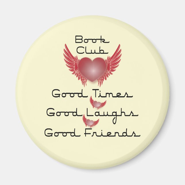 Buchclub mit Herzdesign Magnet (Vorne)