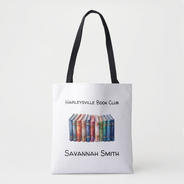 Buchclub mit Namen personalisiert mit Büchern (Vorderseite)