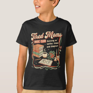 Buchclub müder Mütter Retro-Design Lustiges Lesen T-Shirt