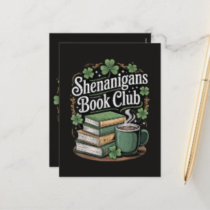 Buchclub St. Patricks Day Feiertagspostkarte