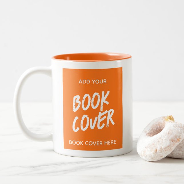 Buchcover Autor Werbebuch Start Orange Zweifarbige Tasse (Mit Donut)