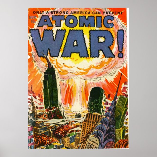 Buchcover für das Comic des Atomkriegs Poster (Vorne)