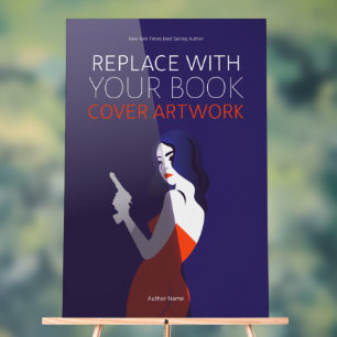 Buchdeckerwerk Autor Werbeaktion Easel Acrylschild