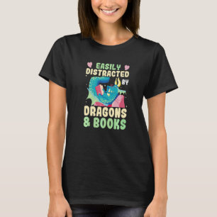 Buchdrache Bekleidung Für Bücherwürmer Lesende Bib T-Shirt