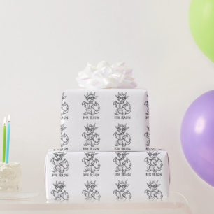 Buchdrache Geschenkpapier
