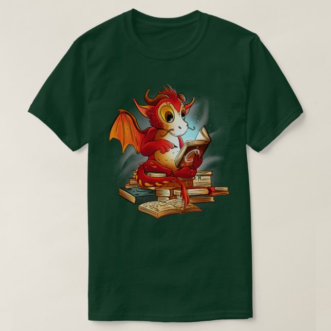 Buchdrache T-Shirt (Design vorne)