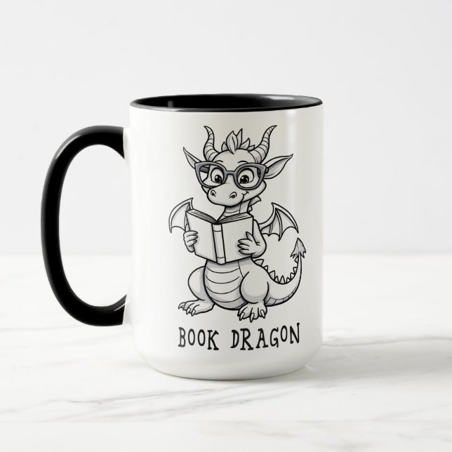 Buchdrache Tasse (Links)