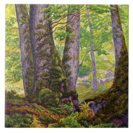 Buche Bäume im Wald (Wald) (Paul Ranson) Fliese