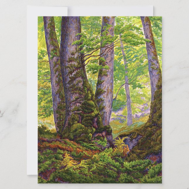 Buche Bäume im Wald (Wald) (Paul Ranson) Karte (Vorderseite)