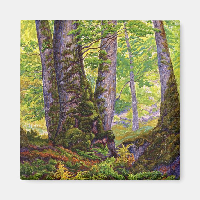 Buche Bäume im Wald (Wald) (Paul Ranson) Magnet (Vorne)