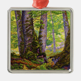 Buche Bäume im Wald (Wald) (Paul Ranson) Ornament Aus Metall