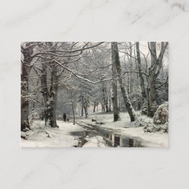 Buche Forest, Winter von Anders Andersen-Lundby Begleitkarte (Vorderseite)