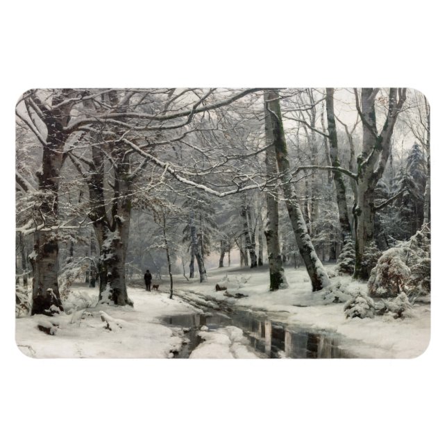 Buche Forest, Winter von Anders Andersen-Lundby Magnet (Horizontal)