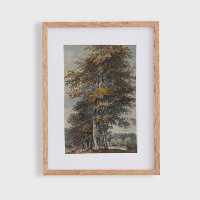 Buche, Mensch, Rinder und Schafe, Vintag Poster (Von Creator hochgeladen)