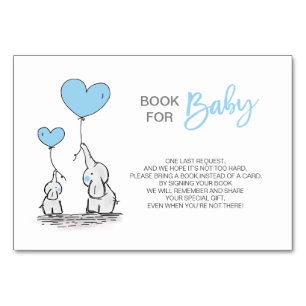 Buchen - Elephant Blue BOY Baby Dusche Tischnummer
