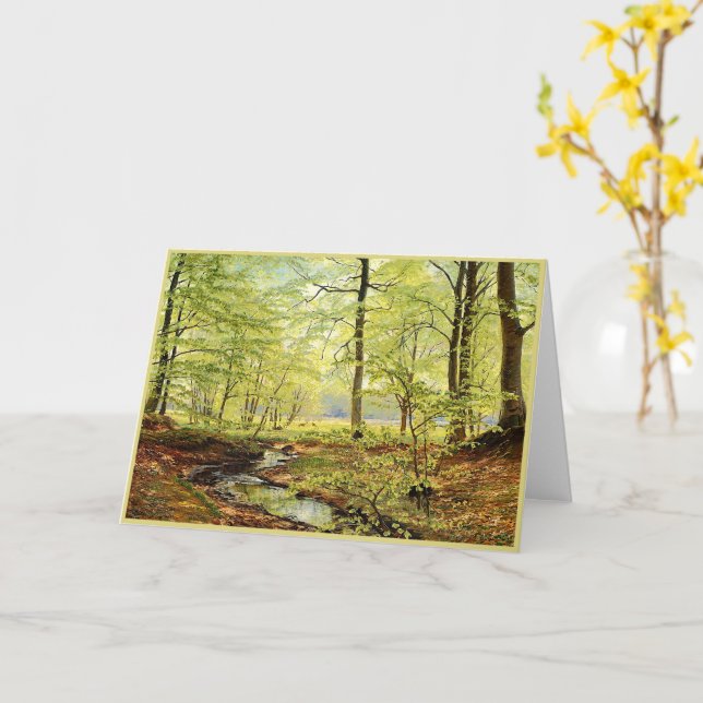 Buchen im Frühling, Christliches Zacho Karte (Gelbe Blume)