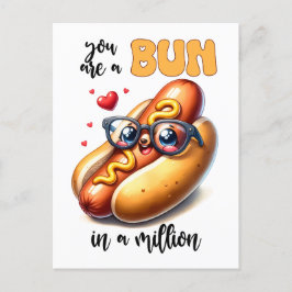 Buchen in einem Million Hotdog Punny Funny Valenti Postkarte