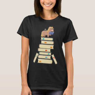 Buchen Pony Tee Kaffee Kawaii Bookworm Pferd