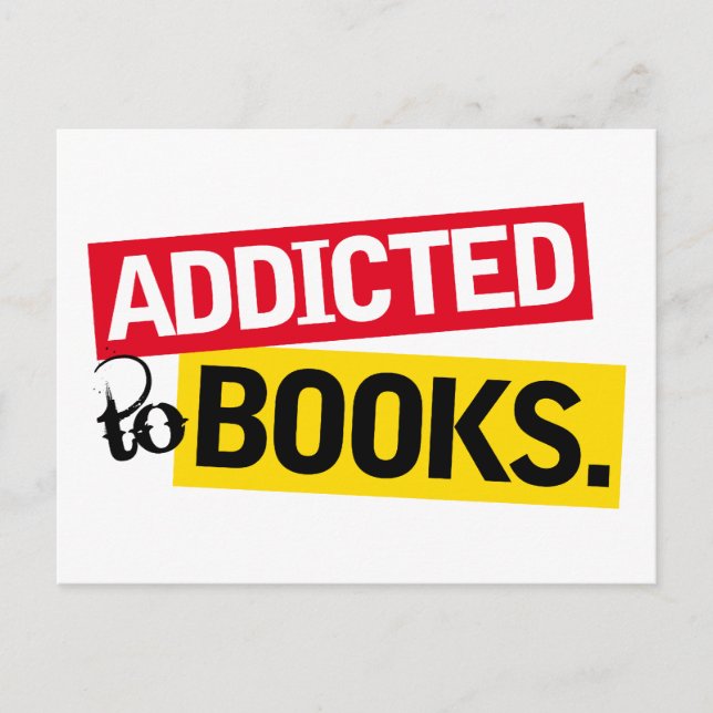 Buchen Sie Addict Funny Reading Geschenk Postkarte (Vorderseite)