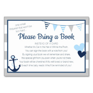 Buchen Sie Ahoy Nautical Boy Baby Showcard Tischnummer