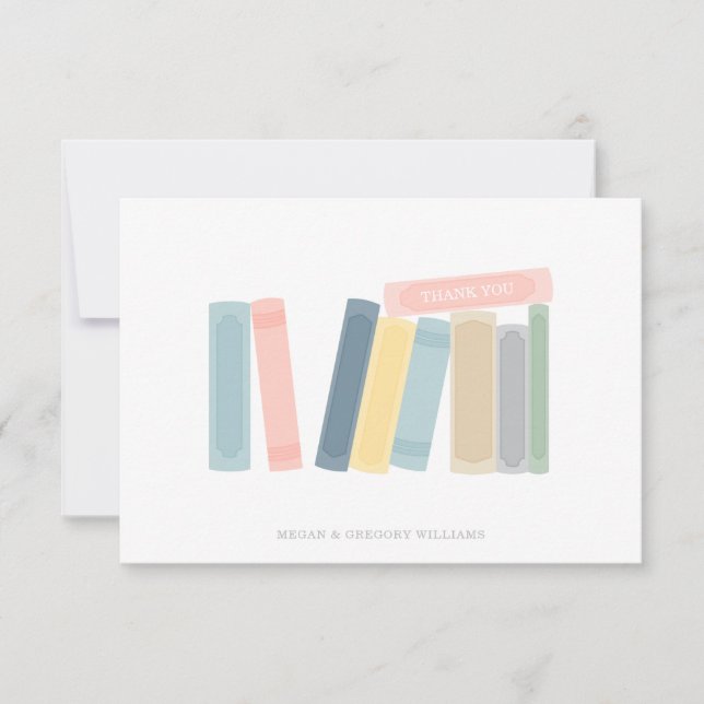 Buchen Sie Baby Dusche Vielen Dank Dankeskarte (Vorderseite)