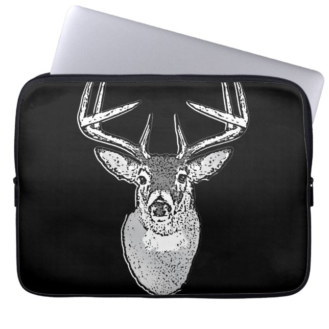 Buchen Sie bei Schwarz-weißen Schwanz Deer Classic Laptopschutzhülle (Vorderseite)