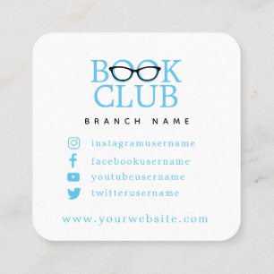 Buchen Sie Club Business Card Quadratische Visitenkarte