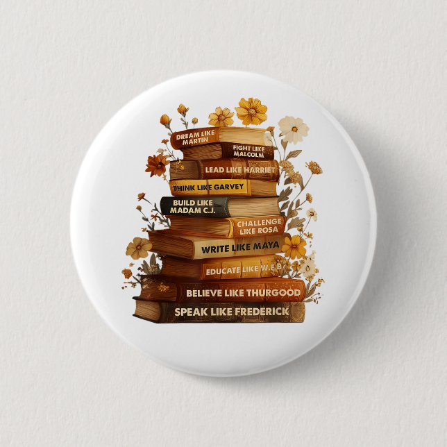 Buchen Sie den Black History Month Button (Vorderseite)