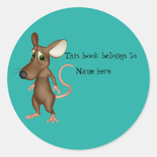 Buchen Sie "dieses Buch gehört " Runder Aufkleber