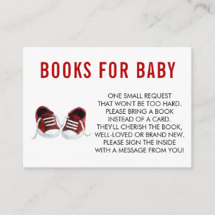 Buchen Sie ein Buch für Baby, Red Sneakers Baby Du Begleitkarte