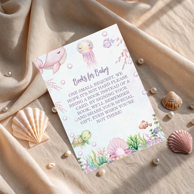 Buchen Sie eine Pearl Baby Dusche unter dem Meer Begleitkarte (Von Creator hochgeladen)