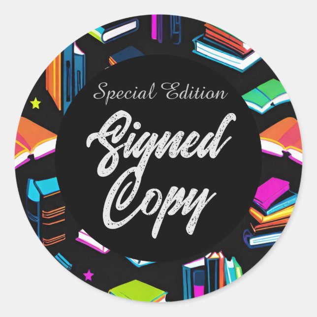 Buchen Sie es farbenfroh 2 Runder Aufkleber (Vorderseite)