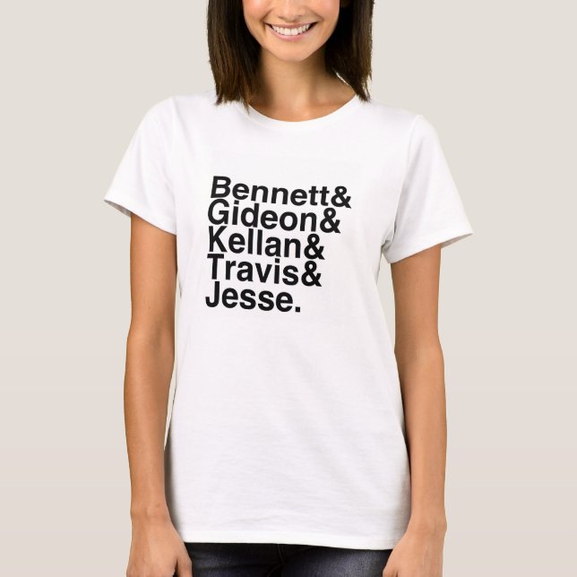 Buchen Sie Freund Bennett, Gideon, Kellan, Travis… T-Shirt (Vorderseite)