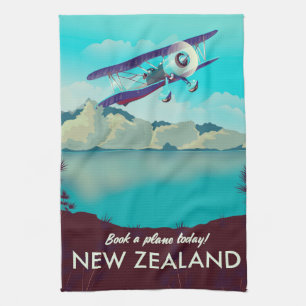 Buchen Sie heute ein Flugzeug! Neuseeland Geschirrtuch