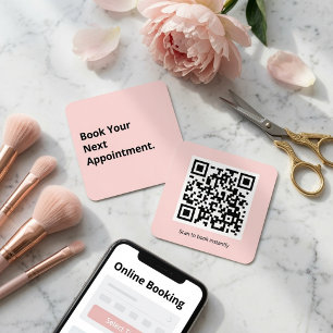 Buchen Sie Ihren nächsten Termin QR-Code Quadratische Visitenkarte