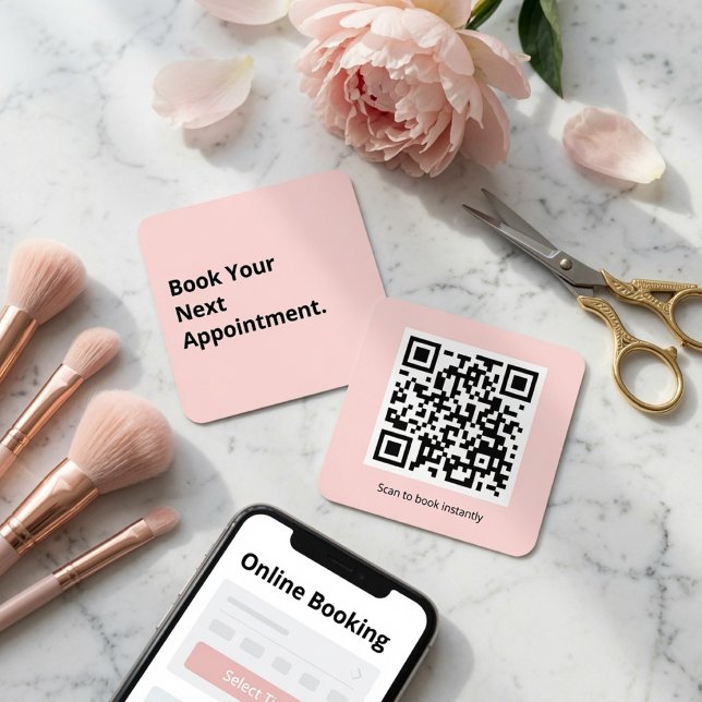 Buchen Sie Ihren nächsten Termin QR-Code  Quadratische Visitenkarte (Von Creator hochgeladen)