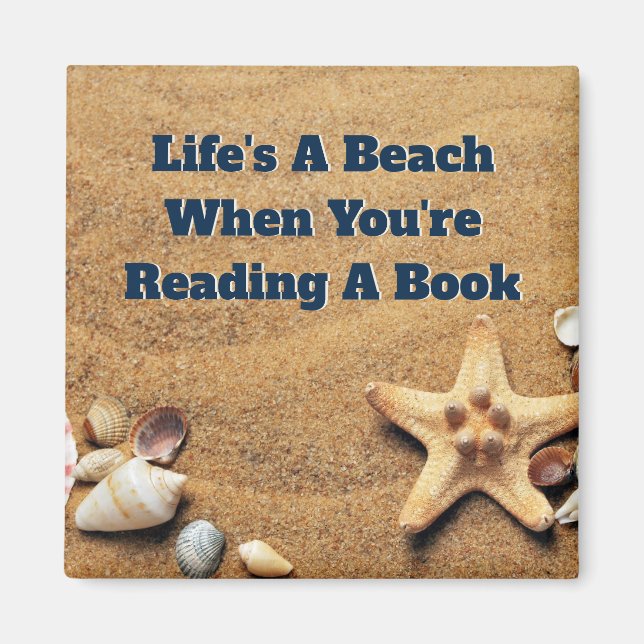 Buchen Sie Lover Beach Themed Reading Magnet (Vorne)