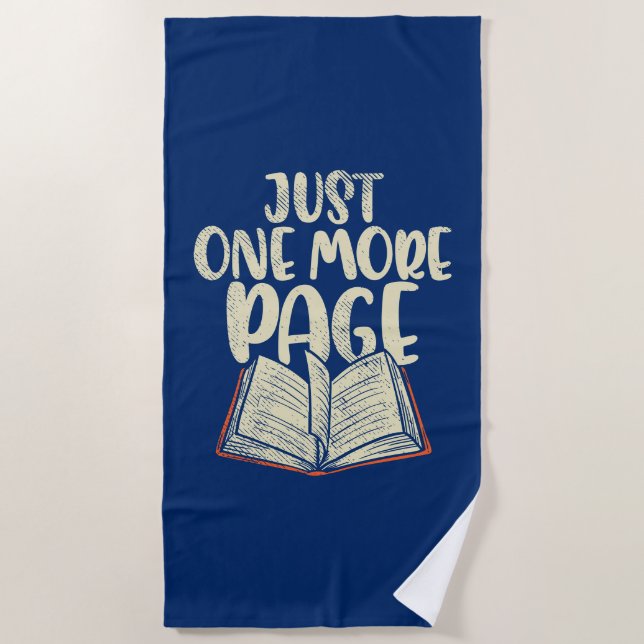 Buchen Sie Lover Beach Trip Modern Reading Gag Strandtuch (Vorderseite)